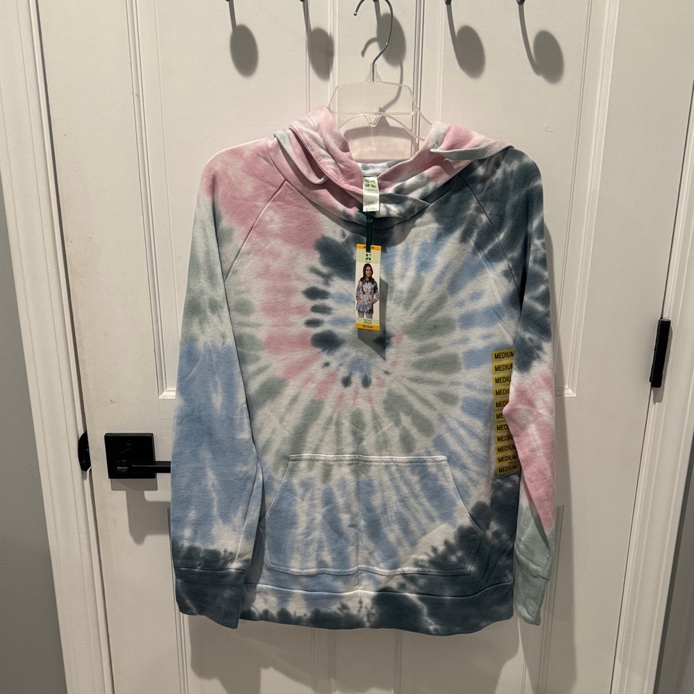 GreenTea Tie-Dye Hoodie - Pink, Blue, Green